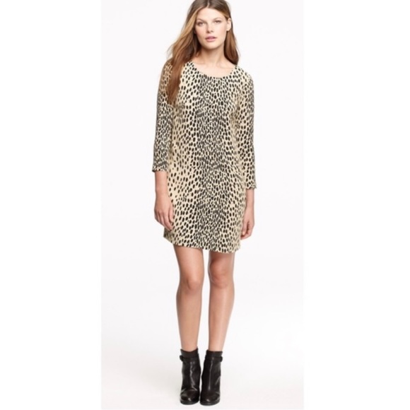 J Crew Factory Leopard Print Shift Dress - Picture 1 of 12